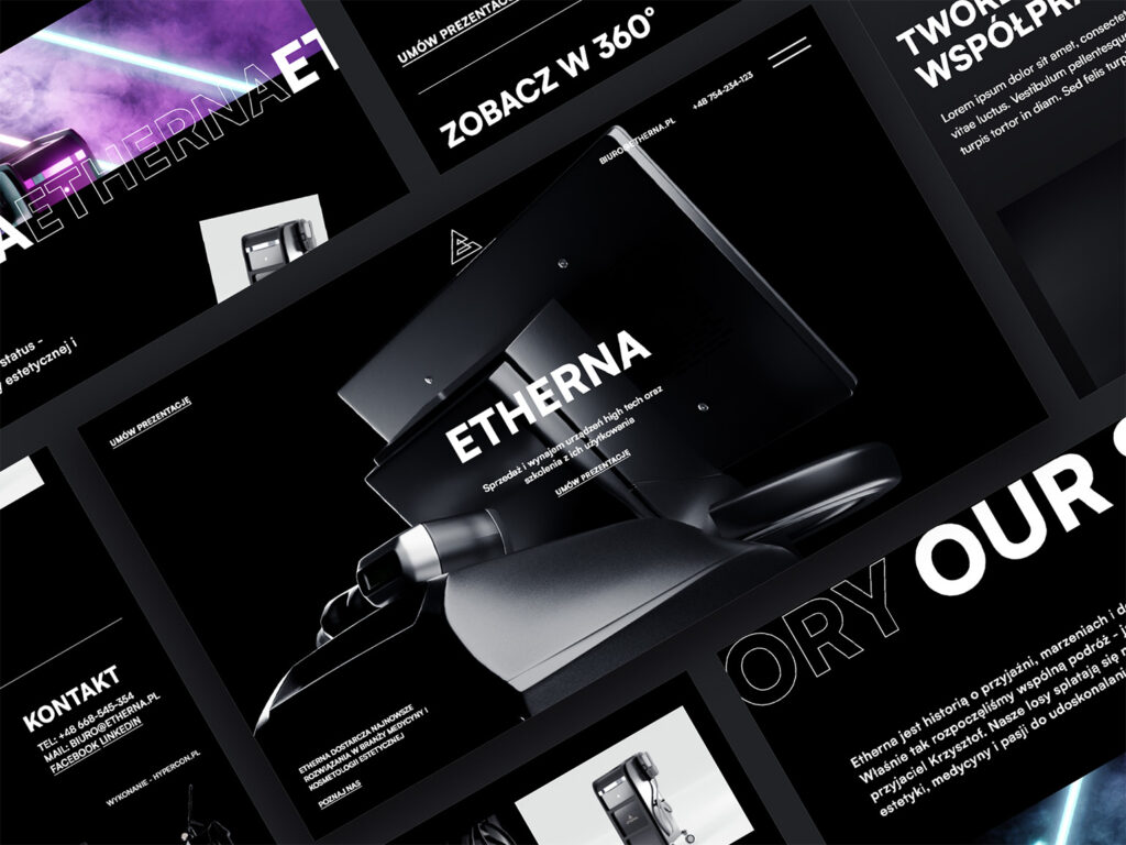 We created a website with a 360° product presentation