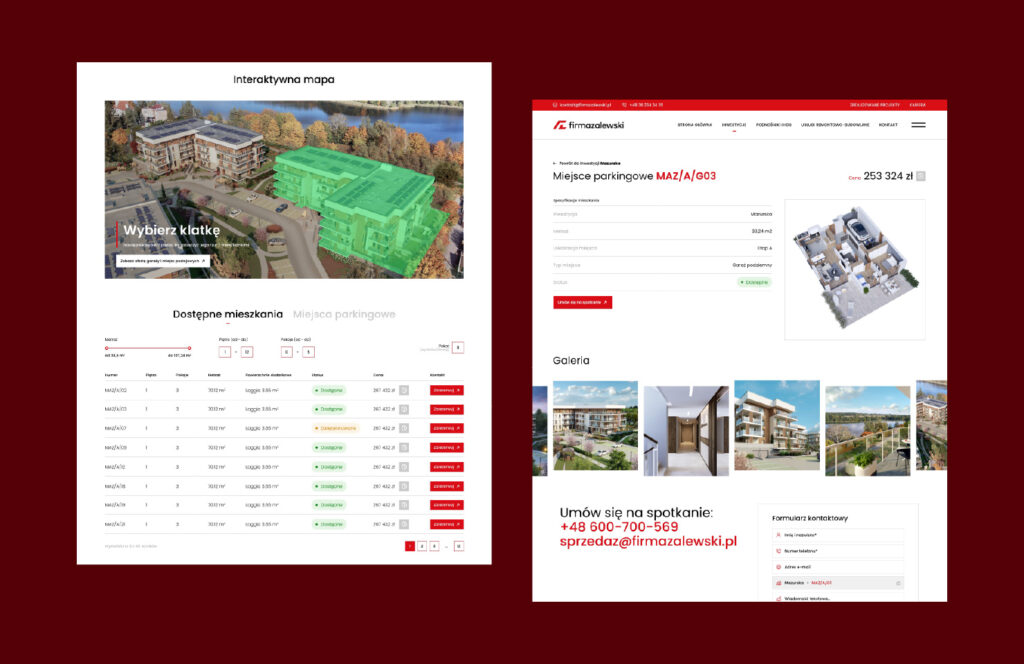 Strona internetowa dla dewelopera mieszkań stworzona przez Hypercon