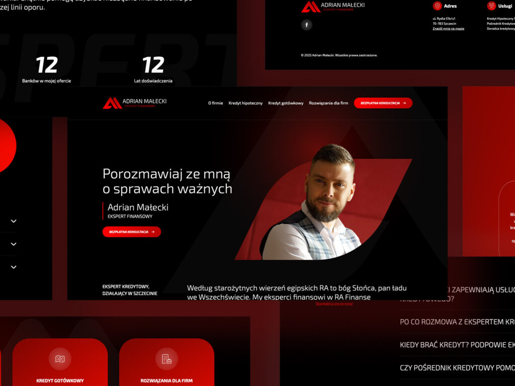 Jak stworzyliśmy stronę dla eksperta kredytowego, która buduje zaufanie i prowadzi użytkownika do bezpłatnej konsultacji